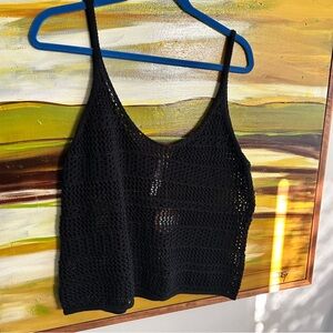 Black CrochetTank Top